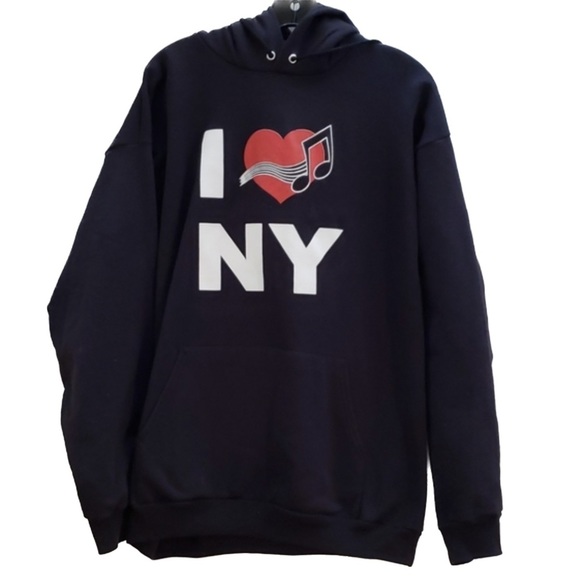 2011 Champion I Love New York Carnegie Hall hoodie Large - Picture 1 of 6